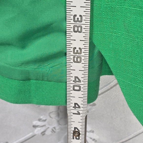 Antropologie Mare Mare Dress Anchor Button Detail Green Womens 1X Linen Blend - Picture 7 of 10